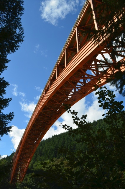 View from below the bridge, slightly downstream.