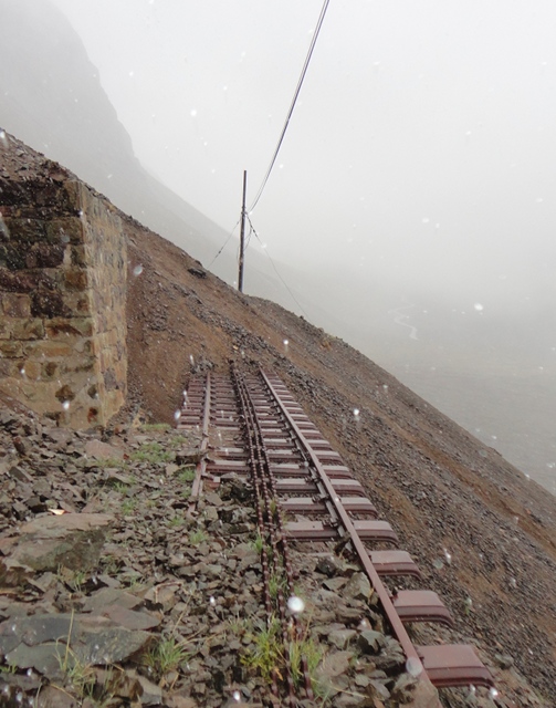 Photo of undermined and buried track